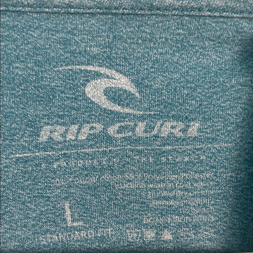 Rip Curl Men's Teal Graphic Tee Size L - Picture 3 of 4